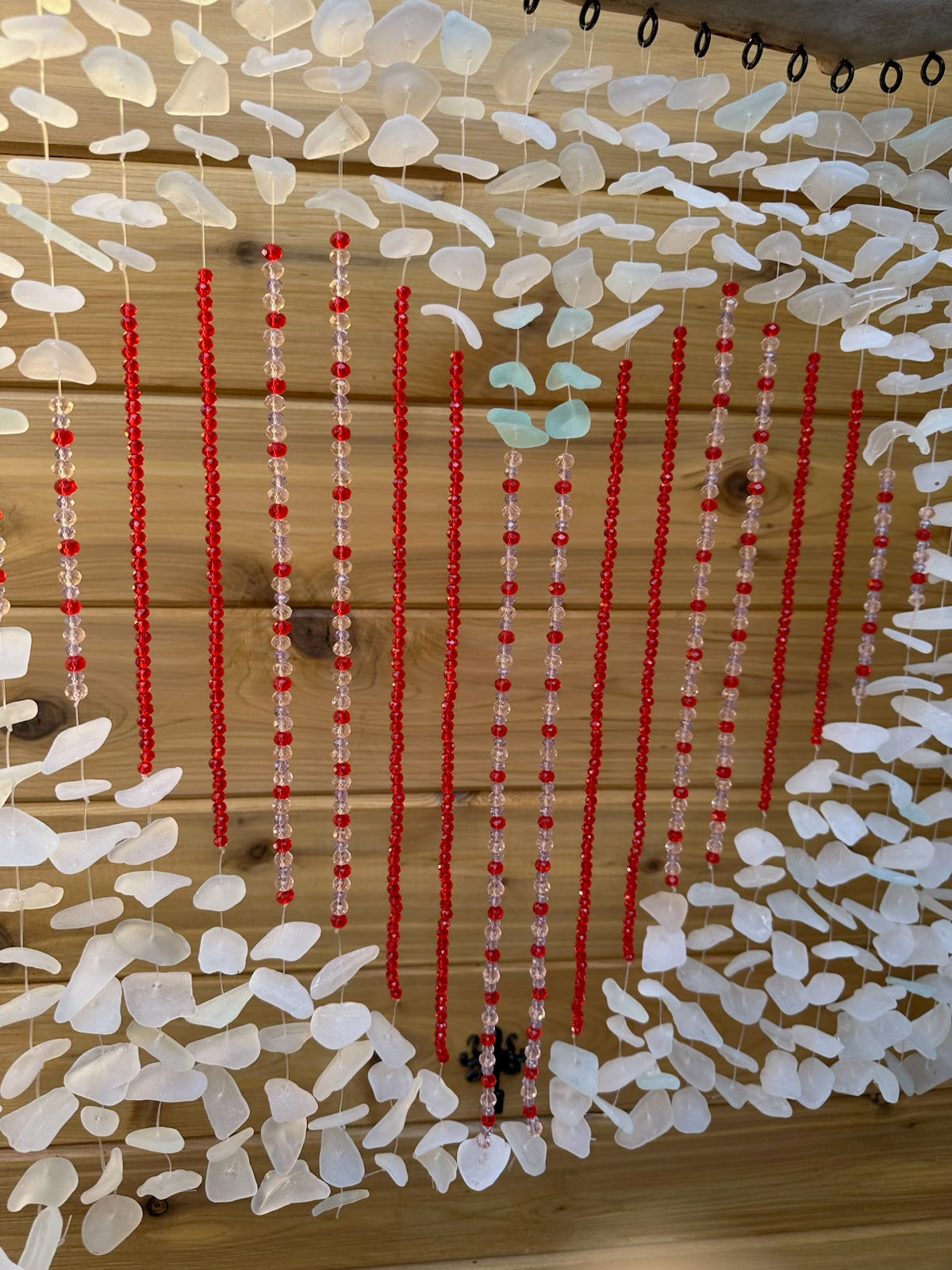 Multi Strand Red Heart Suncatcher
