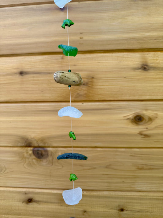 Single Strand Suncatcher with Green Dolphins