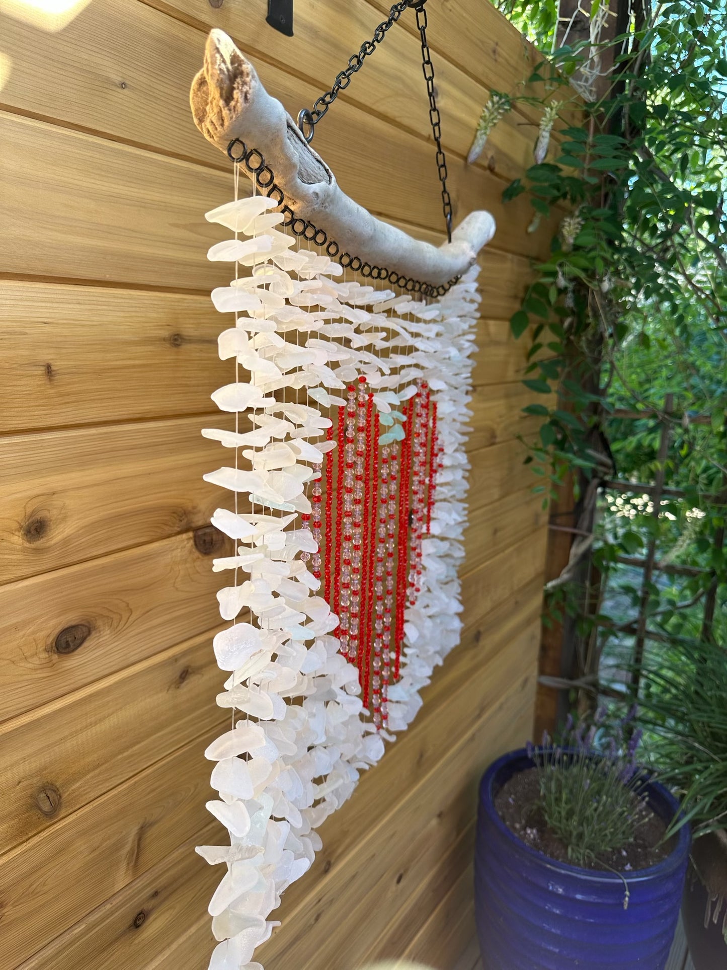 Multi Strand Red Heart Suncatcher