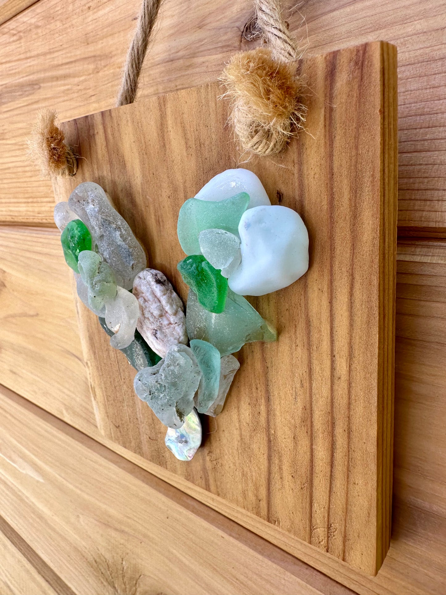 Mini Heart on Natural Wood