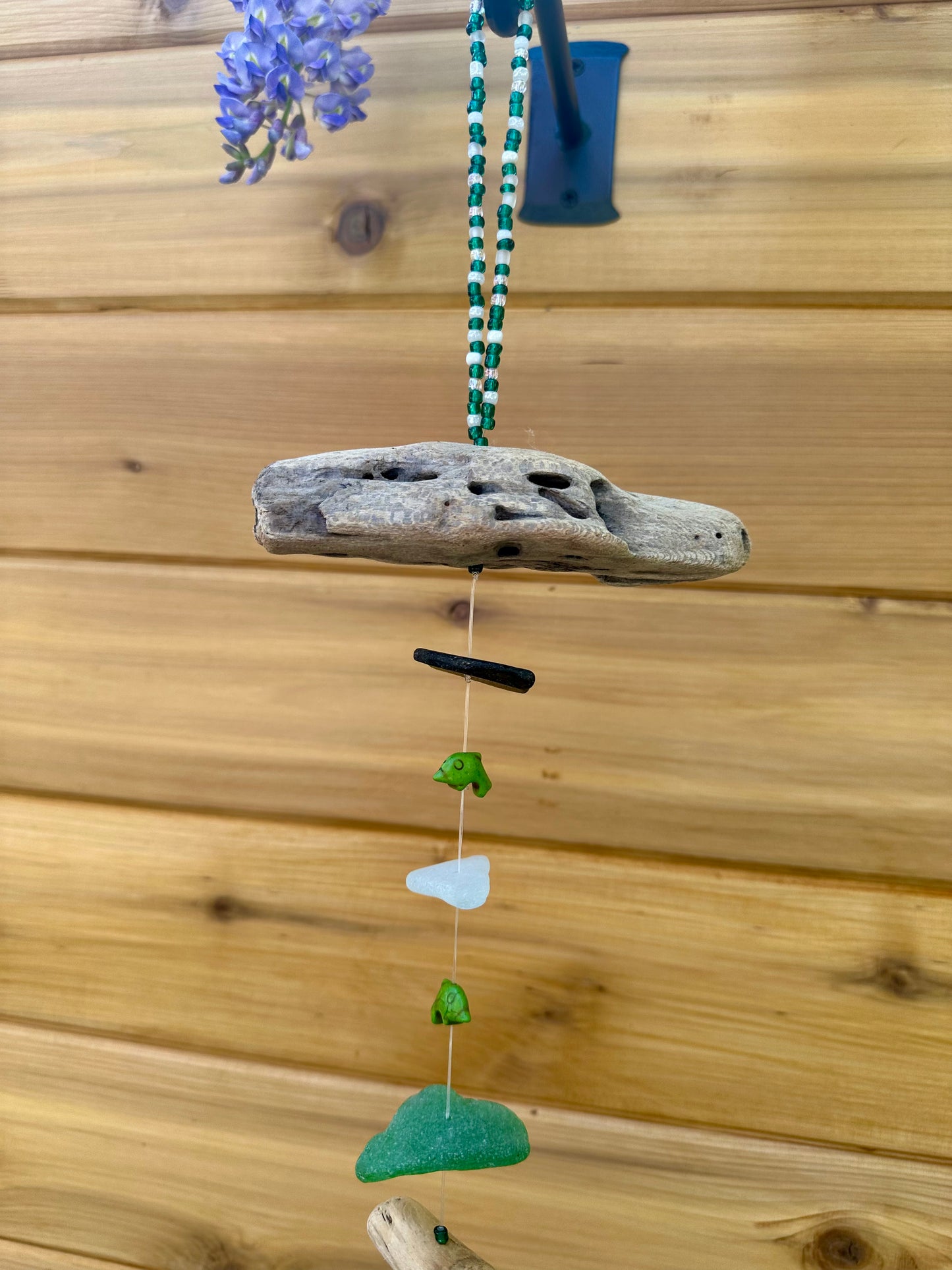 Single Strand Suncatcher with Green Dolphins