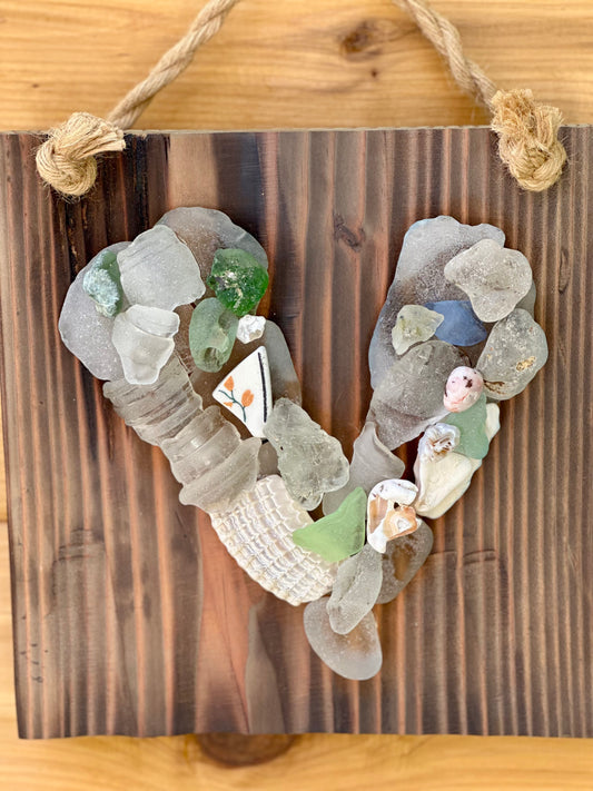 Heart on Chunky Distressed Wood