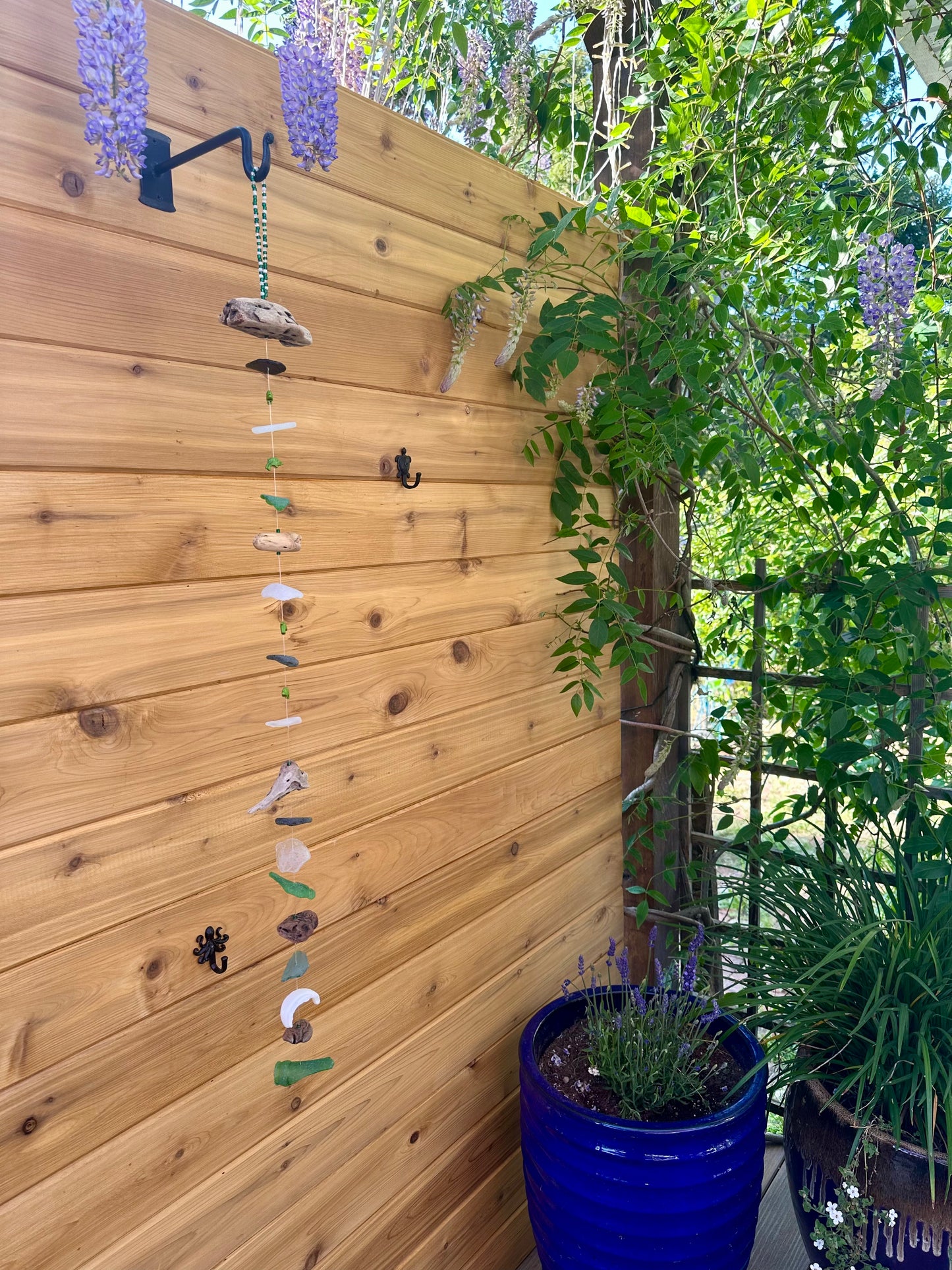 Single Strand Suncatcher with Green Dolphins