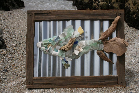 Large Fish on Metal-Backed Frame