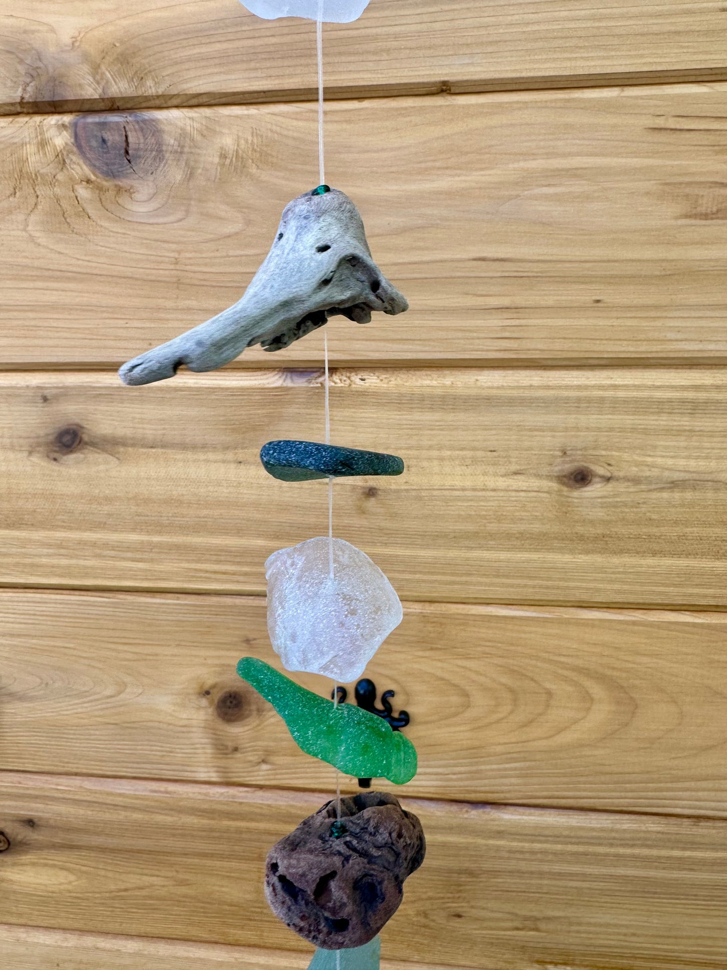 Single Strand Suncatcher with Green Dolphins