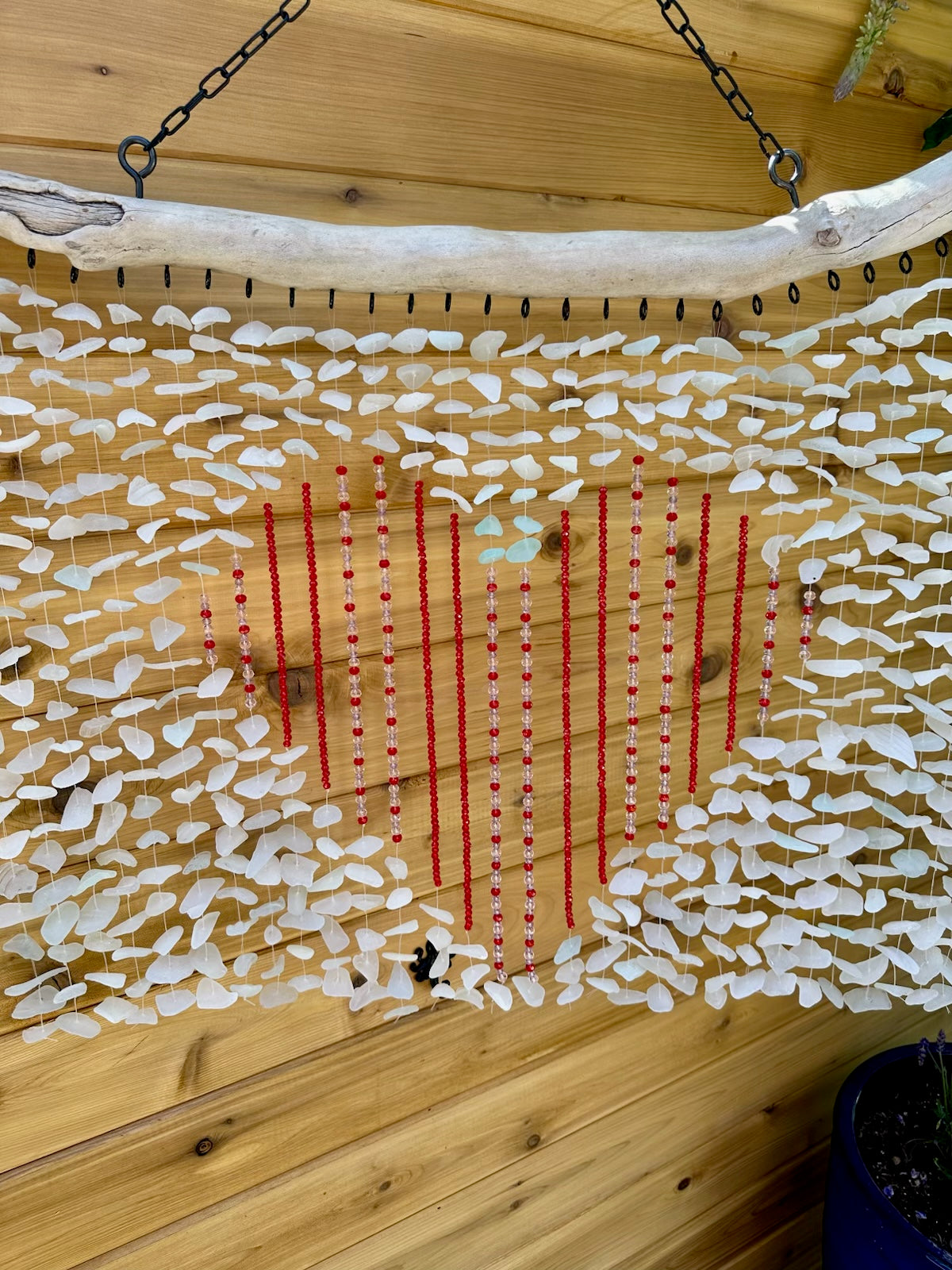 Multi Strand Red Heart Suncatcher
