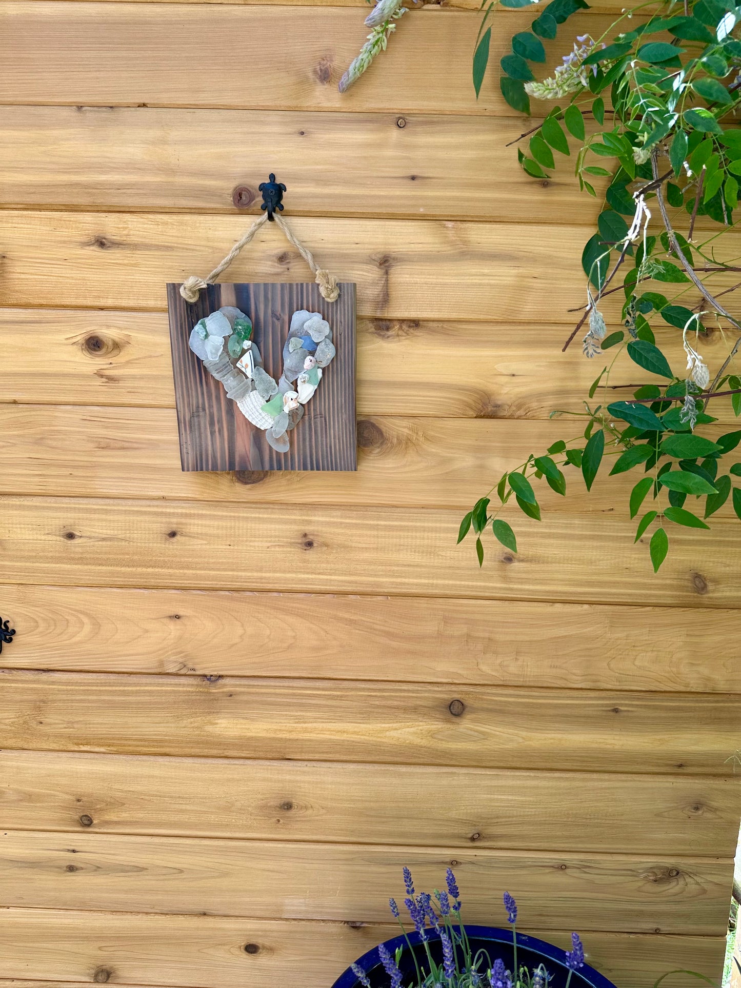 Heart on Chunky Distressed Wood