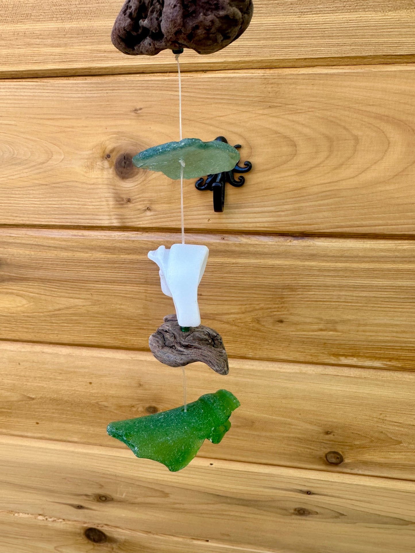 Single Strand Suncatcher with Green Dolphins